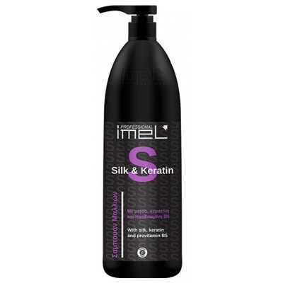 Увлажняющий шампунь для сухих и поврежденных волос Imel Professional Silk & Keratin Shampoo with Silk and Keratin, 1000 ml