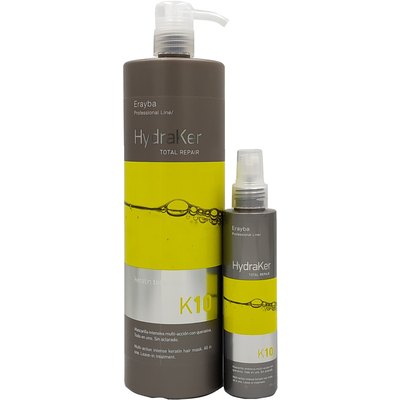 Маска для волос кератин и аргановое масло 10 в 1 Erayba K10 Keratin Total Mask, изображение 2