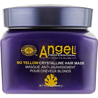 Маска для нейтралізації жовтого пігмента Angel Professional No Yellow Crystalline Hair Mask, 500 ml, фото 