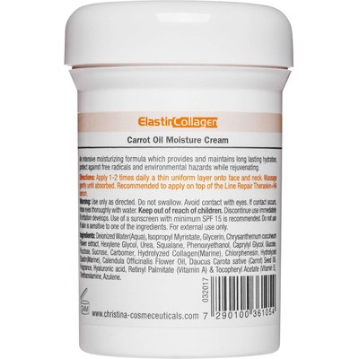 Christina Elastin Collagen Carrot Oil Moisture Cream Зволожуючий крем з морквяним маслом для сухої шкіри, фото _ab__is.image_number.default