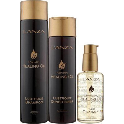 Набір для сяйва волосся з кератином L'anza Keratin Healing Oil Trio Box, фото _ab__is.image_number.default