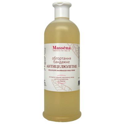 Лосьон для бандажного обертывания антицеллюлитный Massena Cellulite Bandages Solution, 500 ml, изображение 2