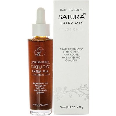 Лосьйон для відновлення та зміцнення коріння волосся SATURA Extra Mix, 50 ml, фото 