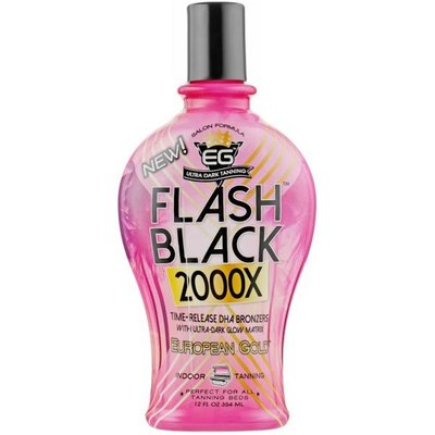 Крем для солярия с бронзантами для золотистого оттенка 2000X European Gold Flash Black, 354 ml