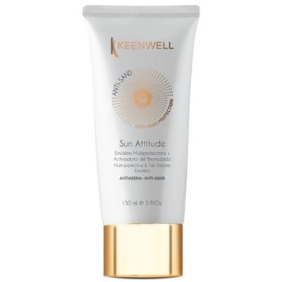 Мультизащитная и активирующая эмульсия для загара Анти-песок Keenwell Multi Protective & Tan Booster Emulsion Anti-Sand SPF50, 150 ml