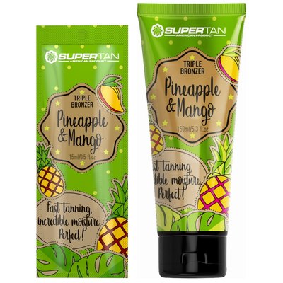 Super Tan Pineapple & Mango Лосьйон з бронзаторами 3х, фото 