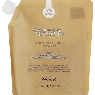 Обесцвечивающая пудра до 7 тонов Nook Starlight Blonde White, 500 g