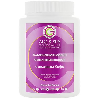 Альгінатна маска з екстрактом зеленої кави Alg & Spa Remodeling espresso peel off mask, 200 g, фото 