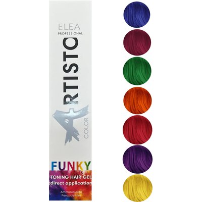 Тонирующий гель для волос Elea Professional Artisto Funky Colors Toning Hair Gel, 100 ml