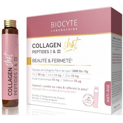 Дієтична добавка у формі шоту Biocyte Collagen Shot, 10 шт, фото 