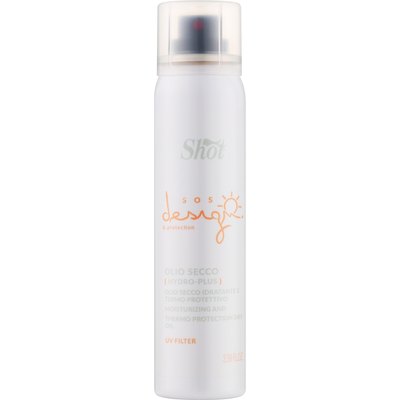Спрей термозахист для волосся з УФ-фільтром Shot SOS Design & Protection Moisturizing And Thermo Protection Dry Oil, 100ml, фото 