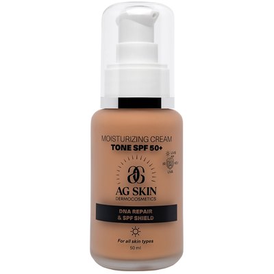 Увлажняющий крем с тоном AG Skin DNA Reapir & SPF Shield Moisturising Cream Tone SPF 50+, 50 ml