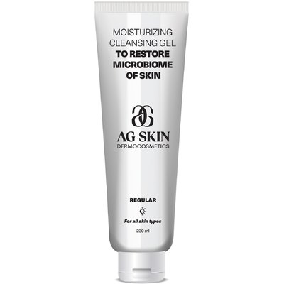 Зволожуючий очищуючий гель для вмивання AG Skin Regular Moisturizing Cleansing Gel Restoring Skin Microbiome, 230 ml, фото 
