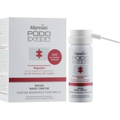 Настойка для лечения ногтей от грибковых инфекций Allpresan Podoexpert Repair Nail Tinctur, 50 ml, изображение 2