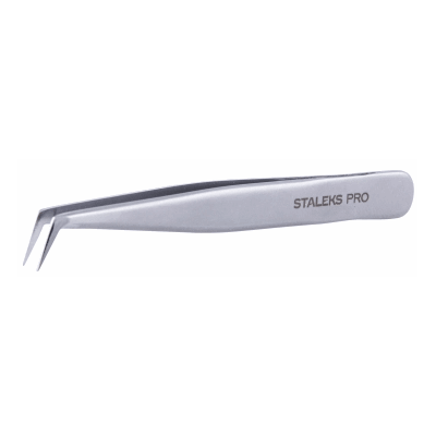 Пинцет для бровей изогнутый Staleks Pro Expert 10 Type 12