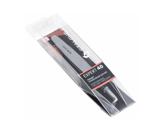 Пинцет профессиональный для ресниц L-образный Staleks Pro Expert 40 Type 8, изображение 2