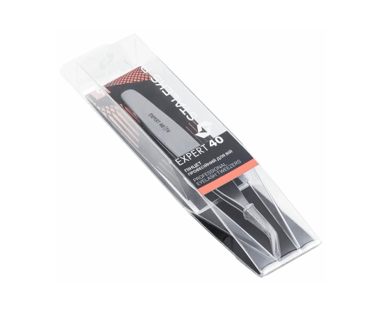 Пинцет профессиональный для ресниц L-образный Staleks Pro Expert 40 Type 9, изображение 2