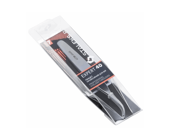 Пинцет профессиональный для ресниц полумесяц Staleks Pro Expert 40 Type 7, изображение 3