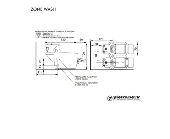Мойка парикмахерская Pietranera Zone Classic, изображение 2