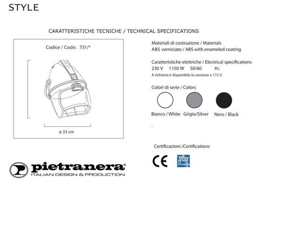 Сушуар парикмахерский 5-скоростной  Pietranera Style, изображение 7