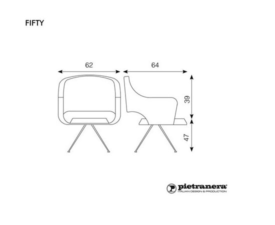 Кресло клиента для ожидания  Pietranera Fifty