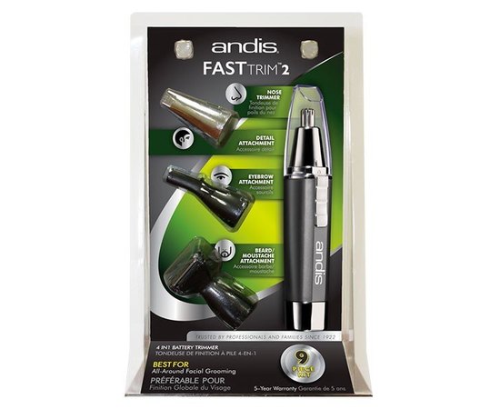 Машинка для стрижки в носу и ушах + 4 насадки Andis 22720 MNT-4 EasyTrim, изображение 3