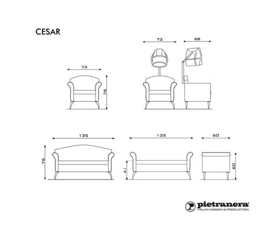 Pietranera мебель для ожидания и сушки CESAR