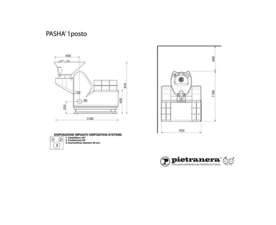Мойка парикмахерская Pietranera Pasha, изображение 4