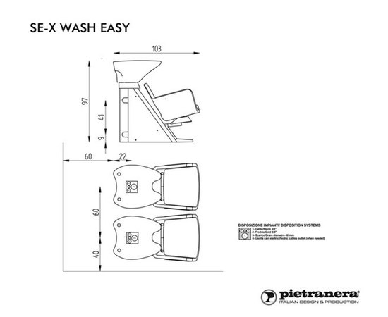 Pietranera мийка перукарська SE-X, фото _ab__is.image_number.default