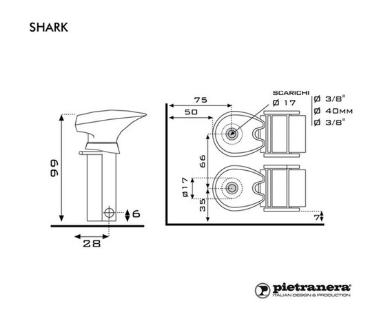 Pietranera мойка парикмахерская SHARK