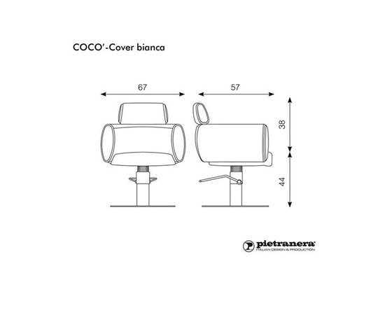 Pietranera Крісло клієнта COCO BLACK COVER, фото 