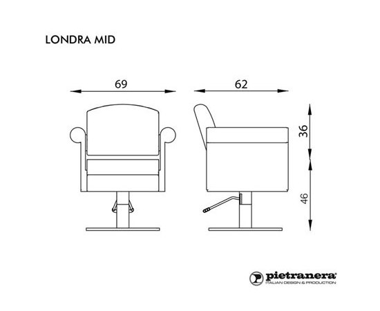 Pietranera Крісло клієнта LONDRA MID, фото 