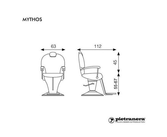 Парикмахерское кресло клиента Pietranera Mythos, изображение 3