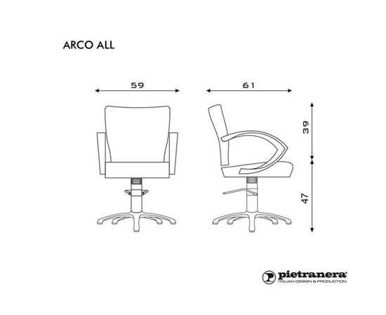 Pietranera Перукарське крісло ARCO ALL, фото _ab__is.image_number.default