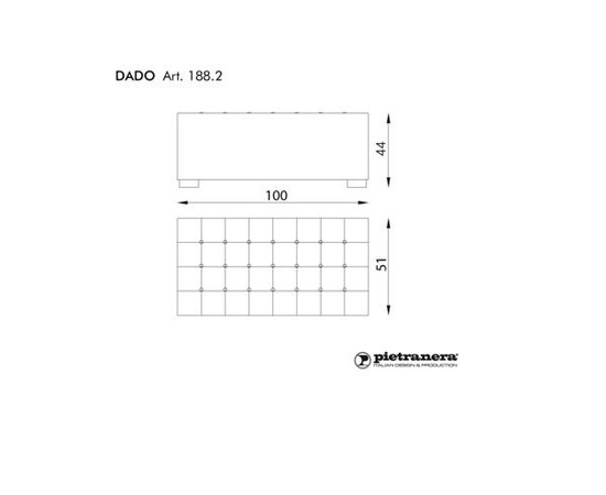Пуф для ожидания для салона Pietranera Dado, изображение 4