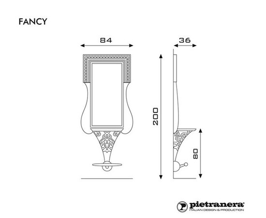 Pietranera дзеркало перукарське FANCY, фото 