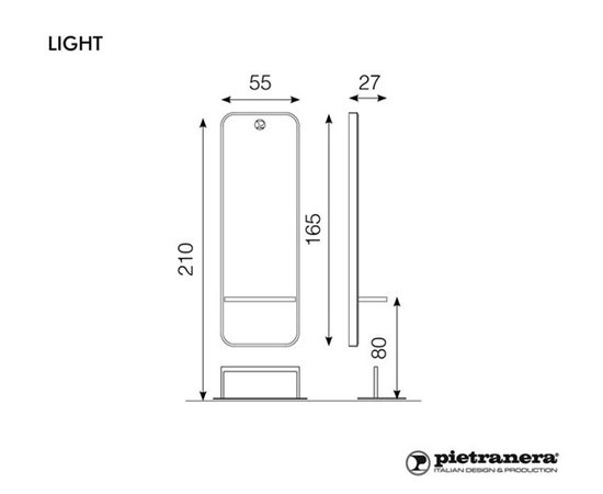 Pietranera Дзеркало перукарське LIGHT MSL, фото _ab__is.image_number.default
