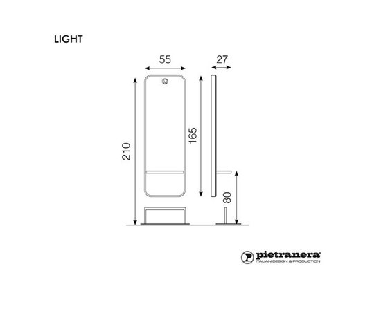 Pietranera Дзеркало перукарське LIGHT, фото 