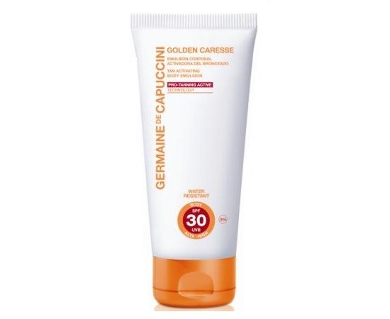 Эмульсия для тела для активации загара SPF30 Germaine de Capuccini Golden Caresse Tan Activating Body Emulsion, 200 ml, изображение 2 Эмульсия для тела для активации загара SPF30 Germaine de Capuccini Golden Caresse Tan Activating Body Emulsion, 200 ml, изображение 2