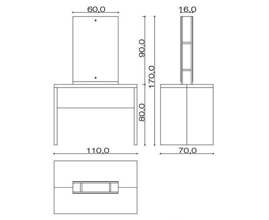 Рабочее место парикмахера Эмерика Velmi VM706, изображение 2