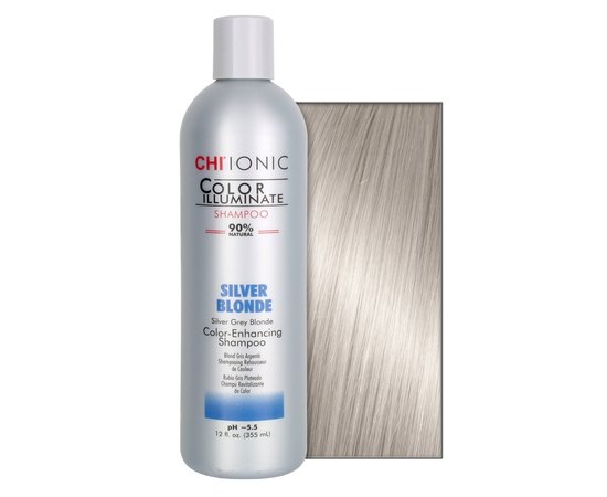 Тонирующий шампунь для волос CHI Ionic Color Illuminate Silver Blonde Shampoo, изображение 3