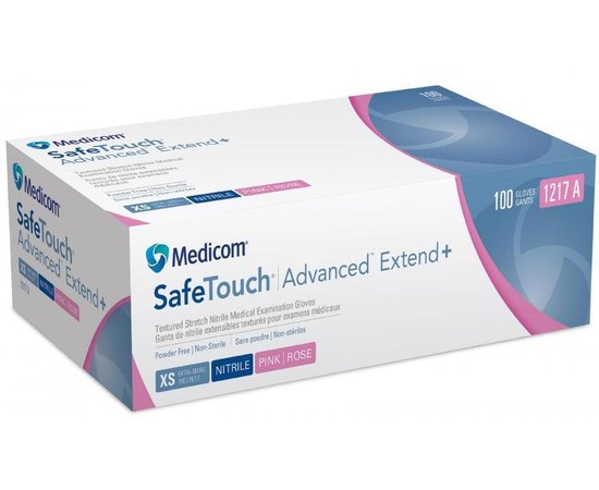 Перчатки нитриловые без пудры розовые Medicom, 100 шт, изображение 2