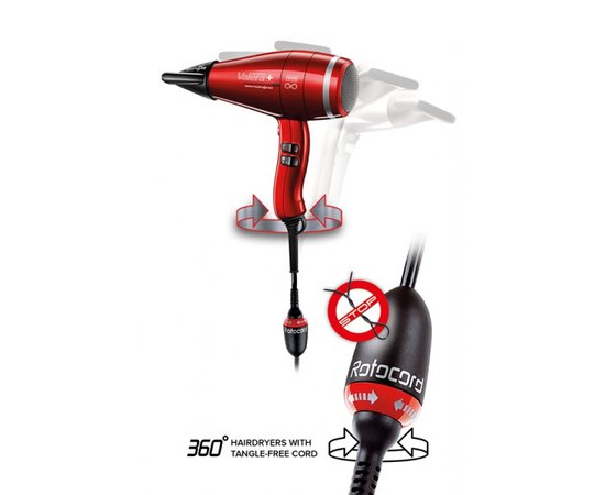 Valera Swiss SILENT 9500 Ionic Фен для волосся, ROTOCORD SX9500YRC, 2000. Вт red, фото _ab__is.image_number.default