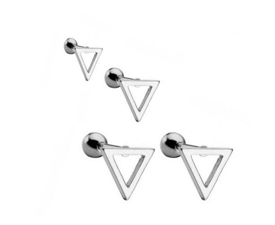 Steel Evolution Helix Piercing Сережки для порсингу хряща вух"Трикутники"з покриттям і без покриття, 4 шт, фото _ab__is.image_number.default Steel Evolution Helix Piercing Сережки для порсингу хряща вух"Трикутники"з покриттям і без покриття, 4 шт, фото _ab__is.image_number.default