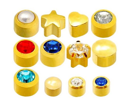 Caflon Gold Mix Сережки для проколу асорті, 12 пар, фото _ab__is.image_number.default Caflon Gold Mix Сережки для проколу асорті, 12 пар, фото _ab__is.image_number.default