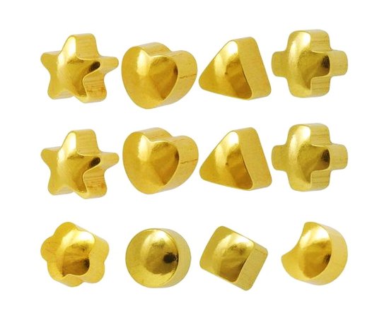 Caflon Gold Mix Shapes Gold Сережки для проколу Форми асорті (позолота), 12 пар, фото _ab__is.image_number.default Caflon Gold Mix Shapes Gold Сережки для проколу Форми асорті (позолота), 12 пар, фото _ab__is.image_number.default