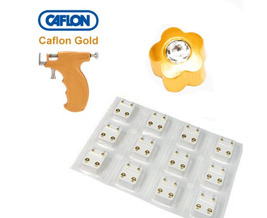 Caflon Gold Shapes Crystal Сережки для проколу "Форми з кристалом", 12 пар, фото  Caflon Gold Shapes Crystal Сережки для проколу "Форми з кристалом", 12 пар, фото