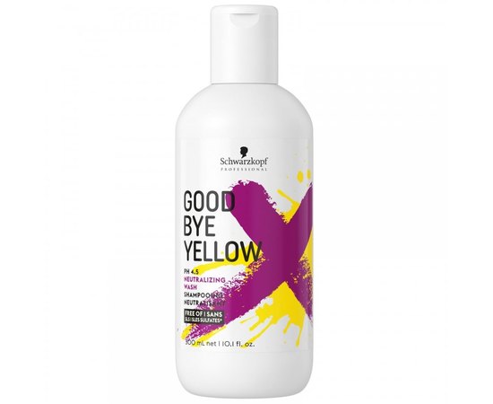 Schwarzkopf Professional Goodbye Yellow Бессульфатній шампунь з антіжелтим ефектом, фото 