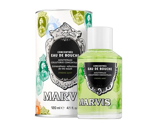 Marvis Strong Mint Mouthwash Concentrate Ополіскувач для порожнини рота «Інтенсивна М'ята», 120 мл, фото 