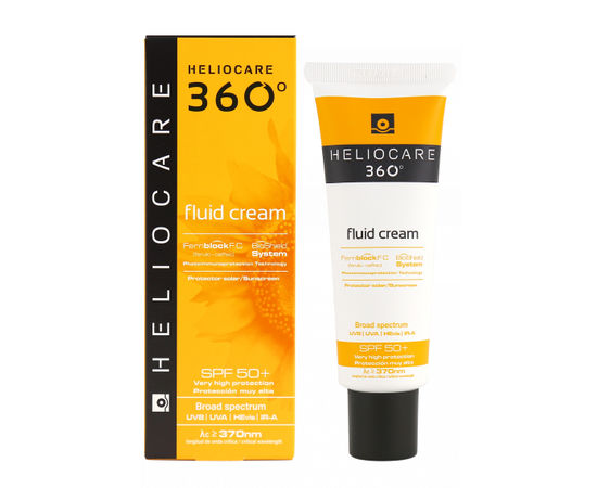 Солнцезащитный крем-флюид для всех типов кожи SPF50+ Cantabria Heliocare 360 Fluid Cream, 50 ml, изображение 3